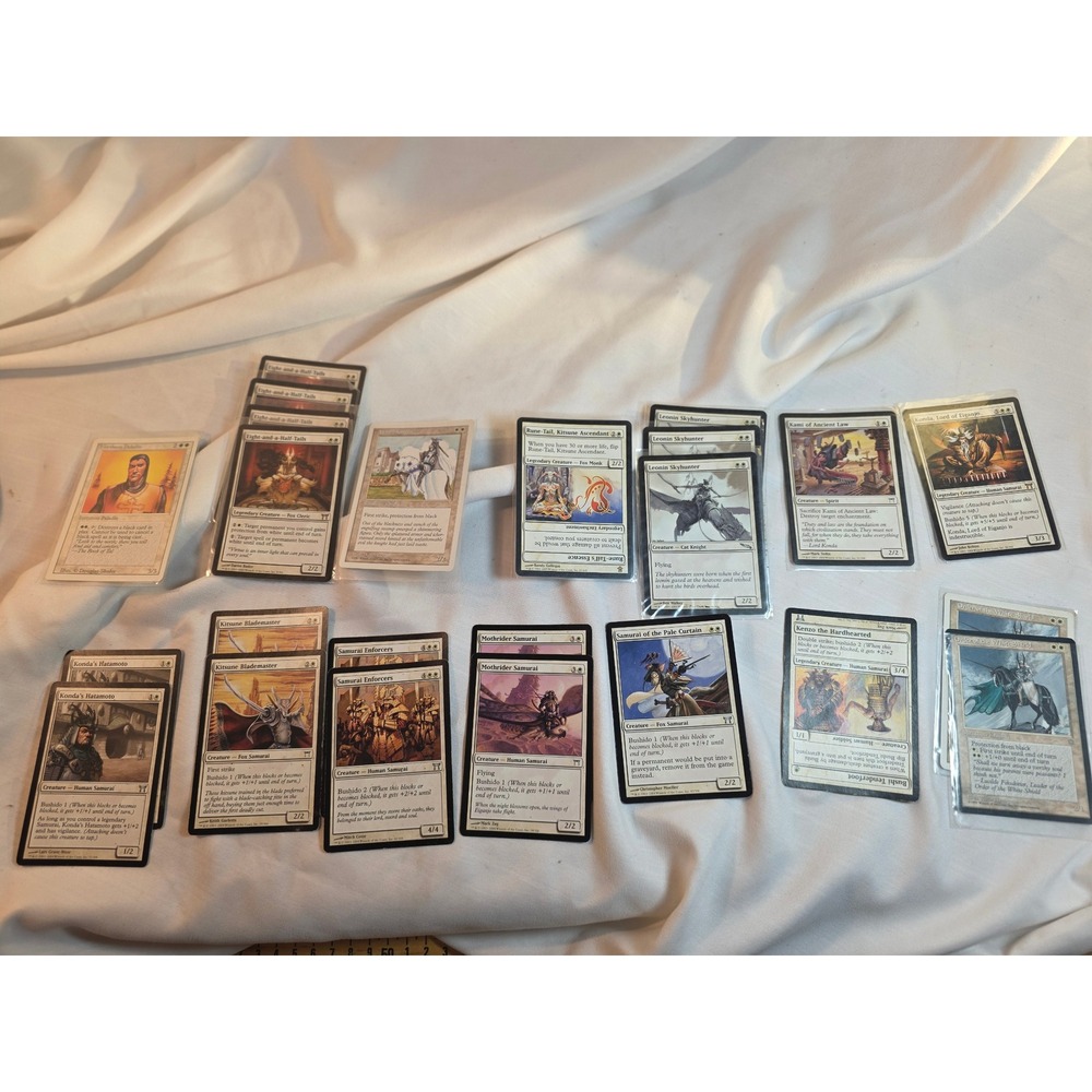 MTG White Creature Lot Eight-and-a-Half-Tails Samurai Kamigawa Magic Cards